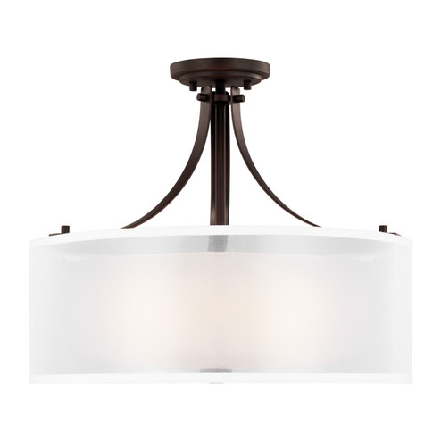 Elmwood Park Three Light Semi-Flush Mount in Bronze (1|7737303-710)