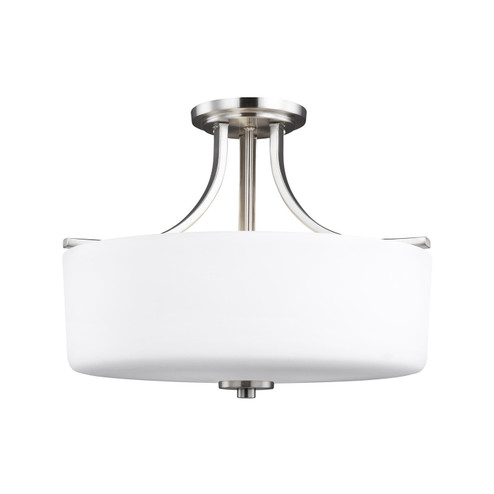 Canfield Three Light Semi-Flush Mount in Brushed Nickel (1|7728803EN3-962)