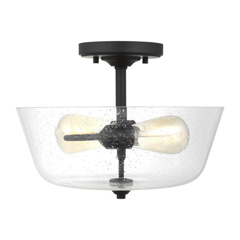 Belton Two Light Semi-Flush Mount in Midnight Black (1|7714502-112)