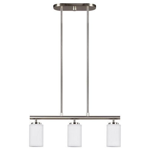 Oslo Three Light Island Pendant in Brushed Nickel (1|66160EN3-962)