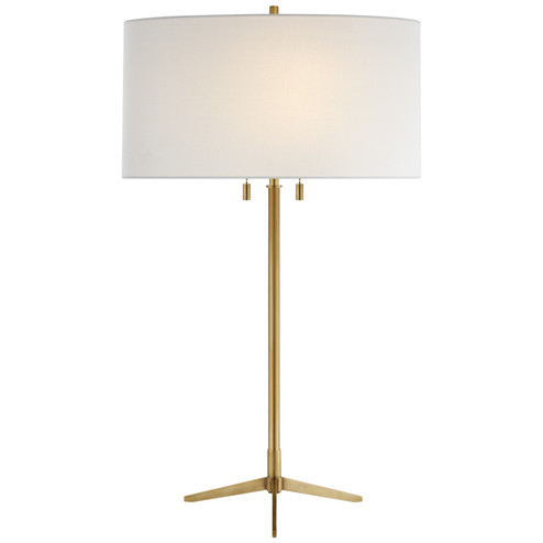 Caron Two Light Table Lamp in Hand-Rubbed Antique Brass (268|TOB 3194HAB-L)