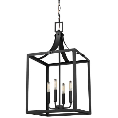 Labette Four Light Hall / Foyer Pendant in Black (1|5340604-12)