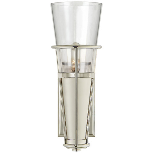 Robinson One Light Wall Sconce in Polished Nickel (268|TOB 2751PN-CG)