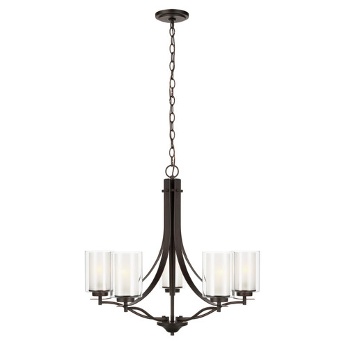 Elmwood Park Five Light Chandelier in Bronze (1|3137305EN3-710)