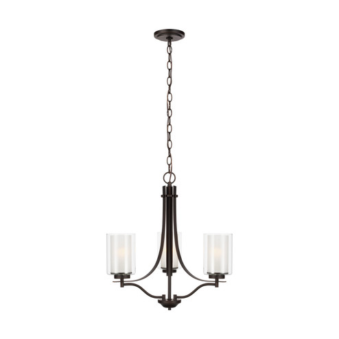 Elmwood Park Three Light Chandelier in Bronze (1|3137303EN3-710)