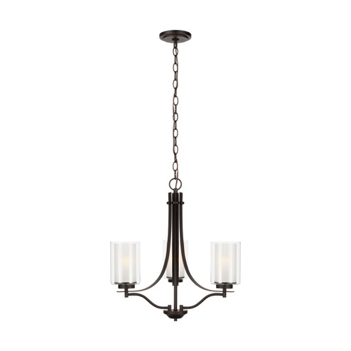 Elmwood Park Three Light Chandelier in Bronze (1|3137303EN3-710)