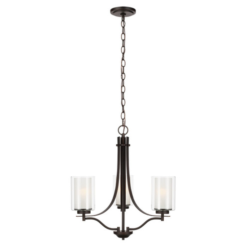 Elmwood Park Three Light Chandelier in Bronze (1|3137303EN3-710)