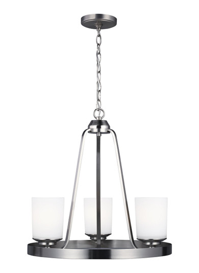 Kemal Three Light Chandelier in Brushed Nickel (1|3130703EN3-962)