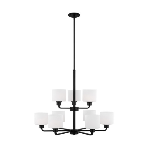 Canfield Nine Light Chandelier in Midnight Black (1|3128809EN3-112)