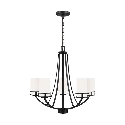 Robie Five Light Chandelier in Midnight Black (1|3121605-112)