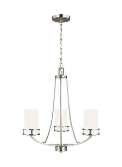 Robie Three Light Chandelier in Brushed Nickel (1|3121603EN3-962)