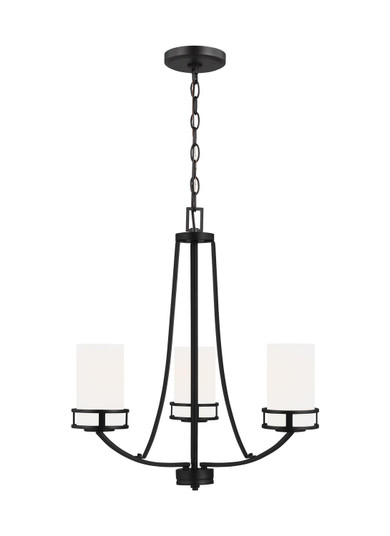 Robie Three Light Chandelier in Midnight Black (1|3121603EN3-112)