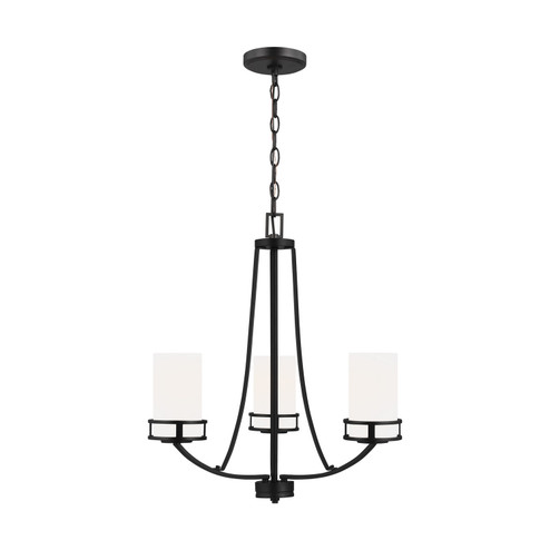 Robie Three Light Chandelier in Midnight Black (1|3121603-112)