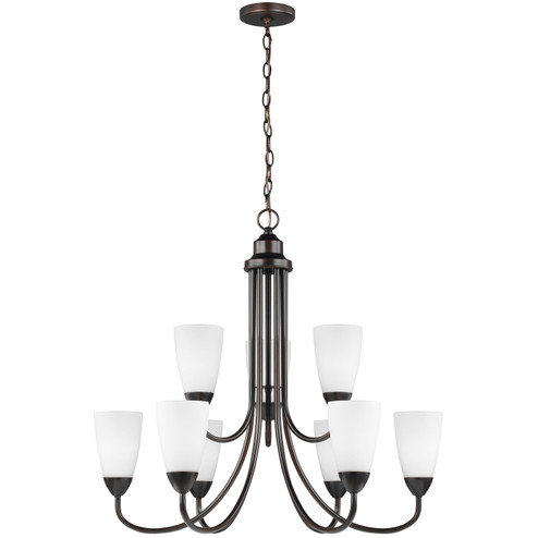 Seville Nine Light Chandelier in Bronze (1|3120209-710)