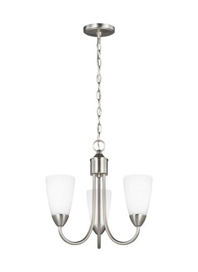 Seville Three Light Chandelier in Brushed Nickel (1|3120203EN3-962)