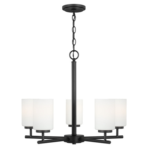 Oslo Five Light Chandelier in Midnight Black (1|31161EN3-112)