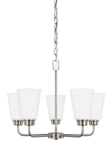 Kerrville Five Light Chandelier in Brushed Nickel (1|3115205EN3-962)