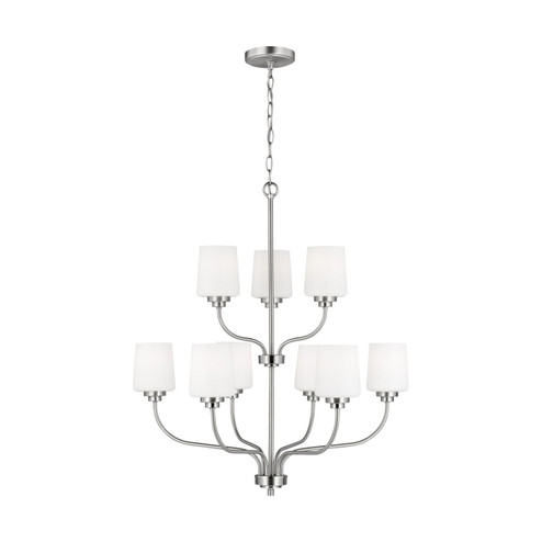 Windom Nine Light Chandelier in Brushed Nickel (1|3102809-962)