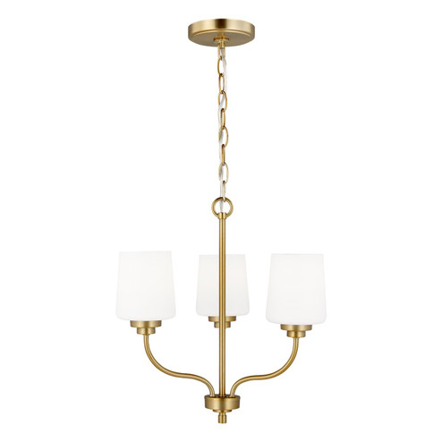 Windom Three Light Chandelier in Satin Brass (1|3102803EN3-848)