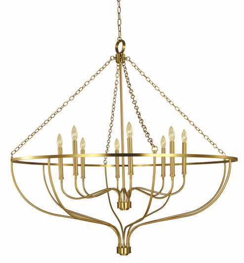 West Town Eight Light Foyer Chandelier in Brushed Brass (8|5688 BR)