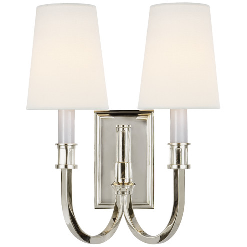 Modern Library Two Light Wall Sconce in Polished Nickel (268|TOB 2328PN-L)