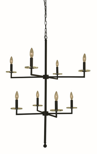 Muse Eight Light Foyer Chandelier in Matte Black (8|5458 MBLACK)
