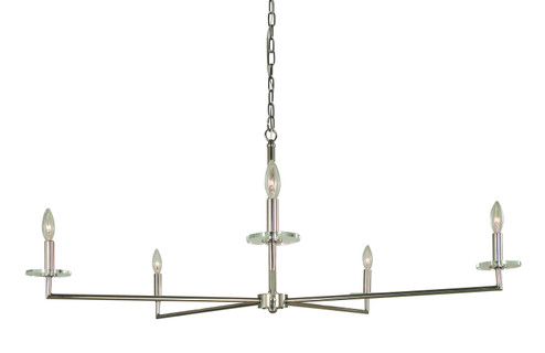 Muse Five Light Chandelier in Polished Nickel (8|5450 PN)