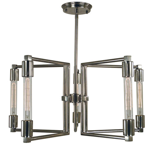 Focal Five Light Chandelier in Polished Nickel (8|5115 PN)