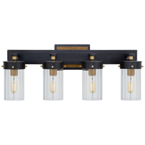 Marais Four Light Bath Sconce in Bronze with Antique Brass (268|TOB 2316BZ/HAB-CG)