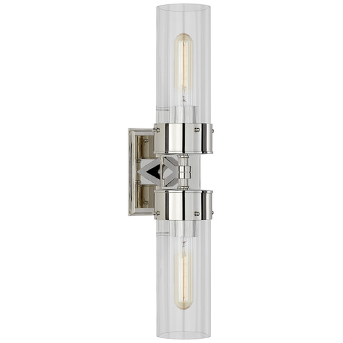 Marais Two Light Bath Sconce in Polished Nickel (268|TOB 2315PN-CG)