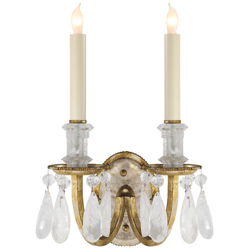 Elizabeth Two Light Wall Sconce in Gilded Iron (268|TOB 2236GI)