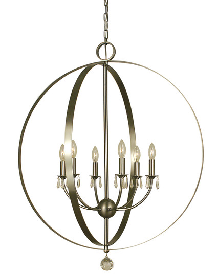 Constellation Six Light Foyer Chandelier in Brushed Nickel (8|4376 BN)