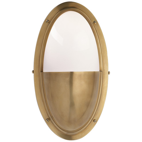 Pelham One Light Wall Sconce in Hand-Rubbed Antique Brass (268|TOB 2209HAB-WG)