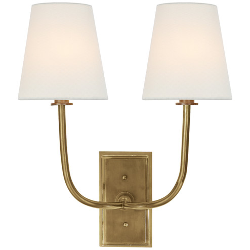 Hulton Two Light Wall Sconce in Hand-Rubbed Antique Brass (268|TOB 2191HAB-L)