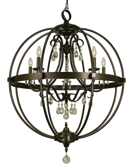 Compass Five Light Foyer Chandelier in Mahogany Bronze (8|1069 MB)