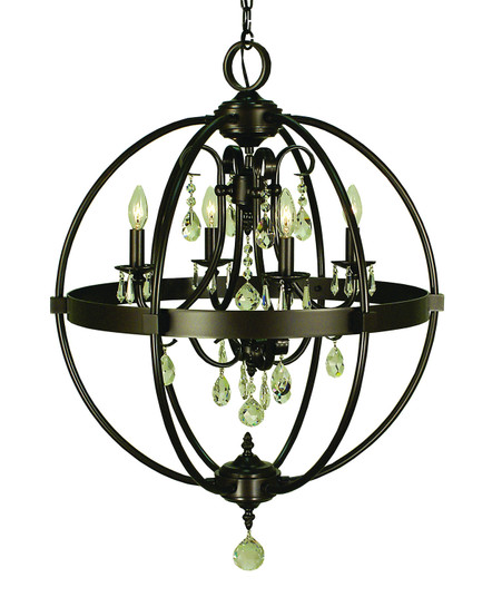 Compass Four Light Chandelier in Mahogany Bronze (8|1064 MB)