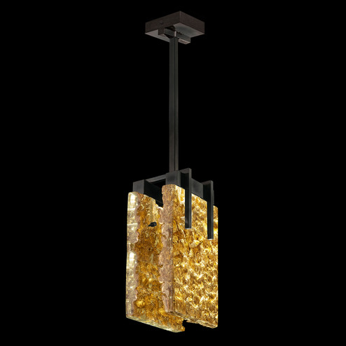 Terra LED Pendant in Black/Gold Leaf Glass (48|930540-12ST)
