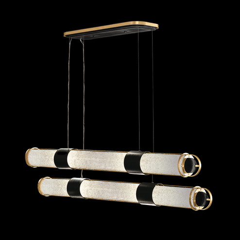 Bond LED Pendant in Black & Gold/Bahama Sand (48|926240-22ST)