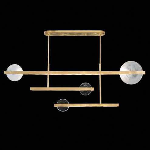 Selene LED Pendant in Gold/Clear & White Glass (48|921240-3ST)