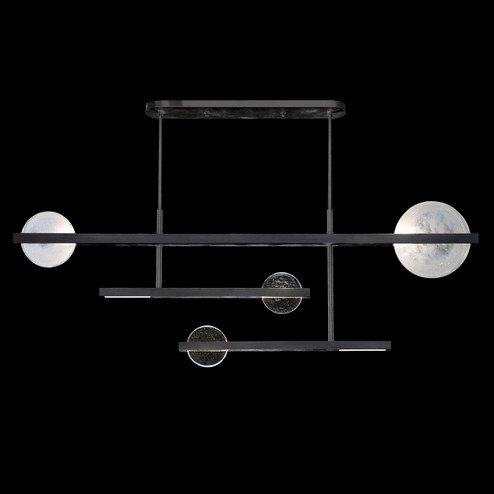 Selene LED Pendant in Black/Clear & White Glass (48|921240-1ST)