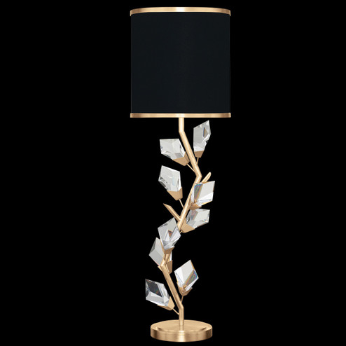 Foret One Light Console Lamp in Gold Leaf w/Black Fabric & Gold Inner Lining Shades (48|908815-21ST)