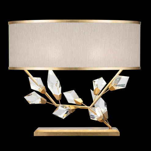 Foret Two Light Table Lamp in Gold Leaf w/Champagne Fabric Shade (48|908610-2ST)