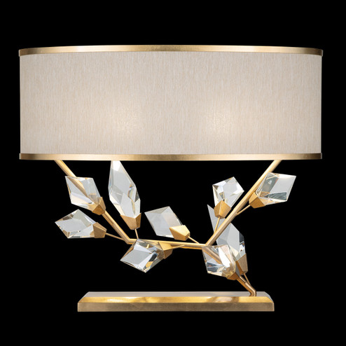 Foret Two Light Table Lamp in Gold Leaf w/Champagne Fabric Shade (48|908510-2ST)