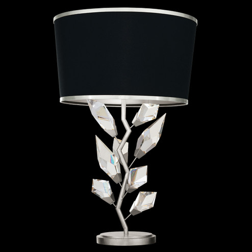 Foret One Light Table Lamp in Silver Leaf w/Black Fabric & Silver Inner Lining Shade (48|908010-11ST)