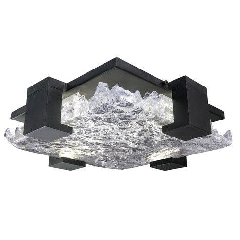 Terra LED Flush Mount in Black/Clear Glass (48|895440-11ST)