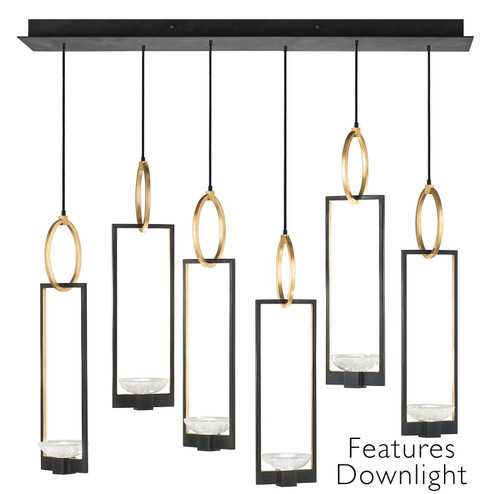 Delphi LED Pendant in Black/Gold (48|893140-31ST)