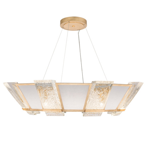 Crownstone 16 Light Pendant in Gold w/Textured Linen Inserts (48|890640-21ST)