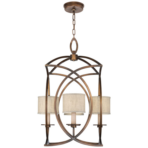 Cienfuegos Four Light Pendant in Bronze w/Greige Fabric Shades (48|887740-11ST)