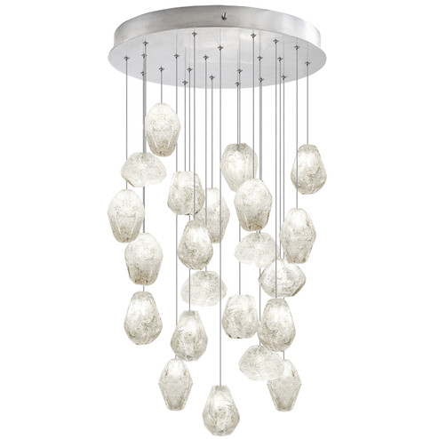 Natural Inspirations LED Pendant in Silver w/Clear Quartz Glass Drops (48|853240-13LD)