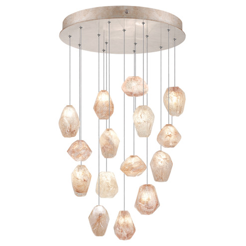 Natural Inspirations LED Pendant in Gold w/Natural Quartz Glass Drops (48|853140-24LD)